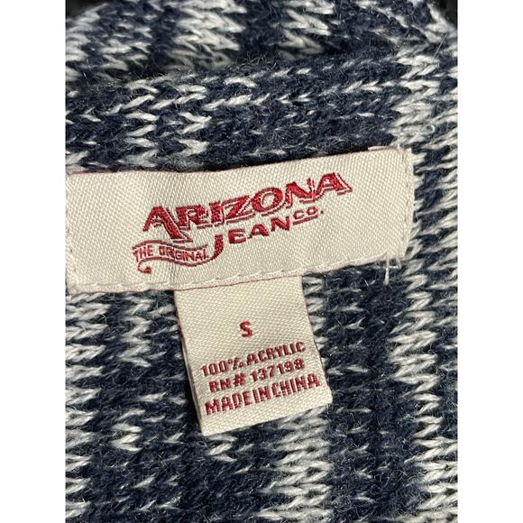 Arizona Jean Co Gray Red‎ Fringe Cardigan Sweater Small Boho Southwestern Aztec - Picture 5 of 9